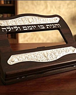 סטנדר עץ חום מוכסף פורטו