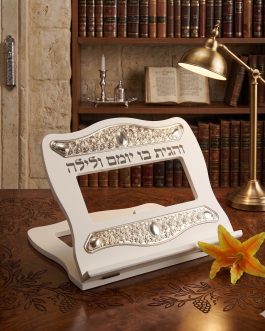 סטנדר עץ לבן כסף פורטו