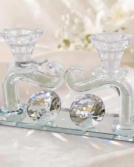 26.7פמוט קריסטל מחובר*מבצע במקום 64.9