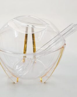 קערת סלט אקריליק+מכסה 28x28 ס"מ