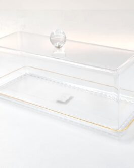 מגש אינגליש לעוגה+מכסה אקריליק(אינגליש 30X11)