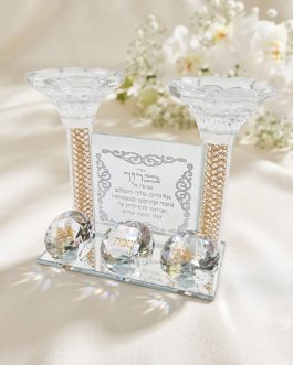 2.8פמוט 2קנים קריסטל*מבצע במקום 64