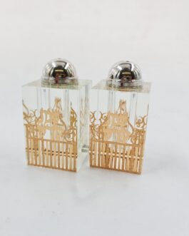 סט מלח פלפל קריסטל פלקט מוזהב