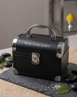 קופסא אלומ' שחורה לאתרוג 18X13