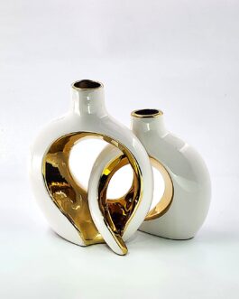 זוג אגרטלי קרמ' משולבים 21סמ