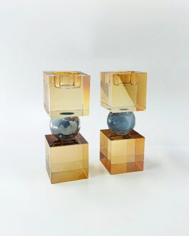 זוג פמוט קריסטל 16סמ