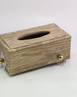 קופסא טישו שחורה דמוי עור