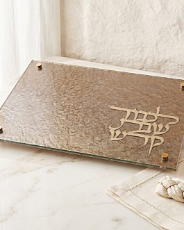 2.8 72יח מגש שבת זכוכית שייש 28X38