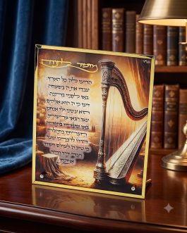 מזמור לתודה אקריליק שקוף 15X25