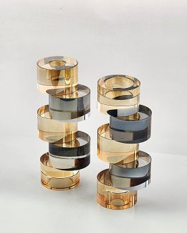 זוג פמוט קריסטל 19.5סמ