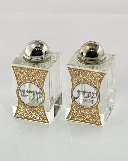 סט מלח פלפל קריסטל פלקט
