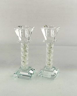 זוג פמוט קריסטל 14ס'מ