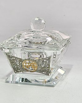 מלחיה קריסטל+פלקטה מוזהבת 7סמ