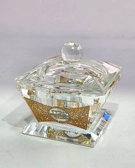 מלחיה קריסטל+פלקטה מוזהבת 7סמ