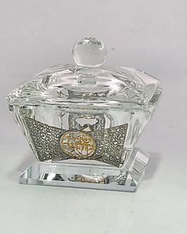 מלחיה קריסטל+פלקטה מוזהבת 7סמ