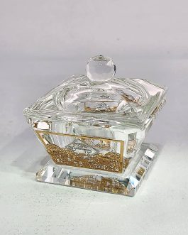 *7.3 120יח מלחיה קריסטל+פלקטה מוזהבת 7סמ