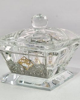 מלחיה קריסטל+פלקטה מוזהבת 7סמ