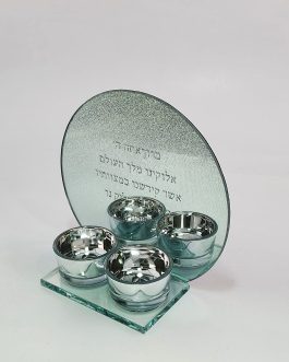 * 7.3פמוט 2קנים זכוכית גב מראה*נטו