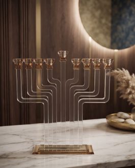 *31.10חנוכיה קריסטל 40X44
