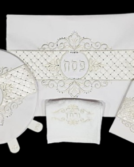 סט לפסח 4חלקים דמוי עור משובץ