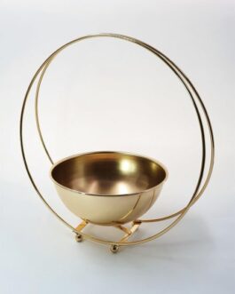 אגרטל מתכת חישוק מוזהב