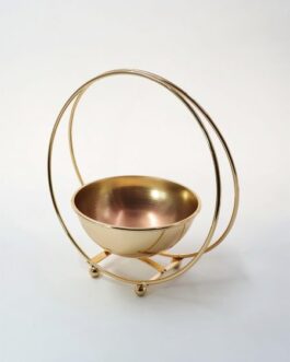 מעמד קשת לפרחים מוזהב