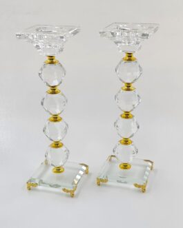 זוג פמוט קריסטל 25סמ