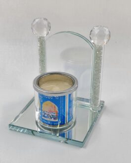 מחזיק נר נשמה קריסטל עם מקום לתמונה