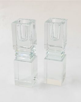 זוג פמוט קריסטל 13.5סמ