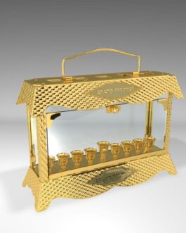 חנוכיה תיבה מוזהבת26X37X13