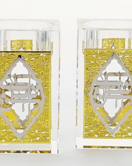 זוג פמוט קריסטל 8ס'מ