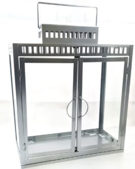 תיבה 60סמ כסף זכוכית מחוסמת50X20X60ס'מ