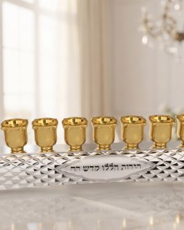 חנוכיה פס"כריות" משולבת כסף זהב8X30*מבצע