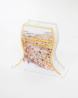 מחזיק גפרורים אקריליק י'ם זהב