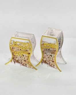 זוג בשמים+נר הבדלה אקריליק י'ם זהב