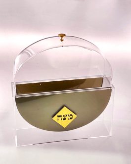 *4.3 מעמד אקריליק למצה שמורה שייש שמפניה 39סמ גובה 41סמ