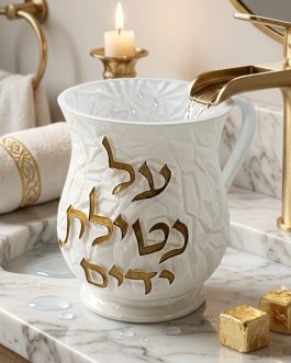 נטלה פול' לבן פסיפס כיתוב זהב