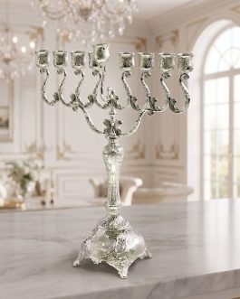 חנוכיה פיליגרן מוכספת 25X34סמ