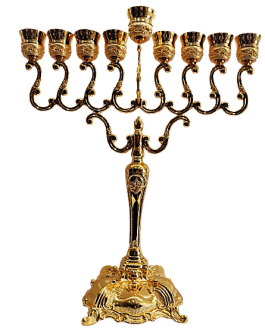 חנוכיה מוזהבת 55X48ס"מ