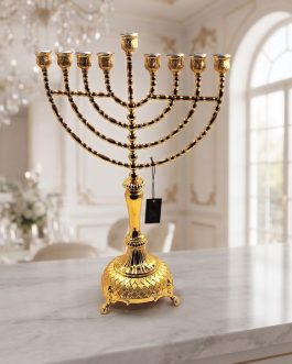 חנוכיה מוזהבת 53ס"מ